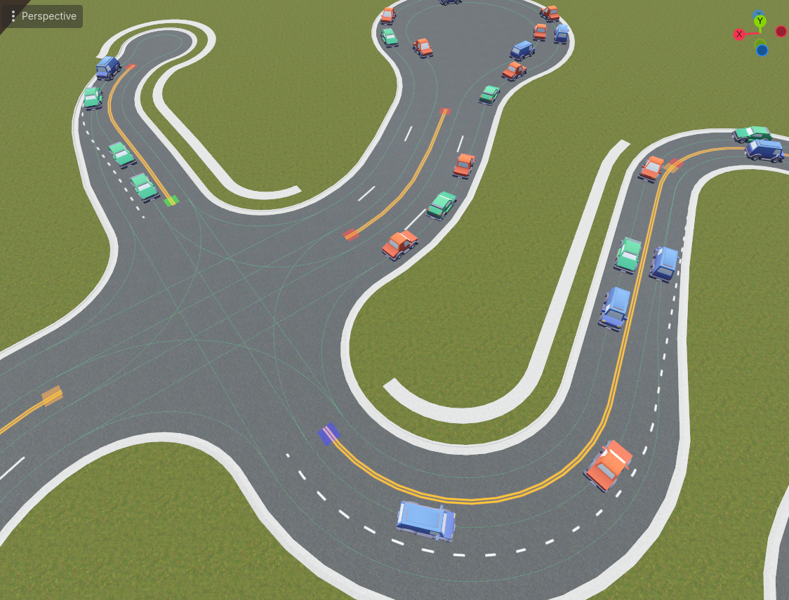 complex car paths